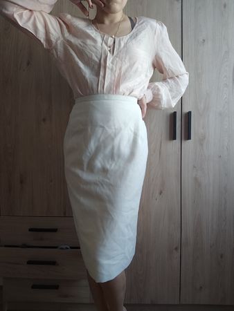 Ivory Pencil Skirt, Size Xs-S Vintage