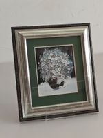 Kunstdruck Blumenkorb - Heide Dahl - Rahmen versilbert