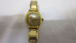 Montre Femme, Mécanique, Vintage Dorée, Bracelet Métal (205)
