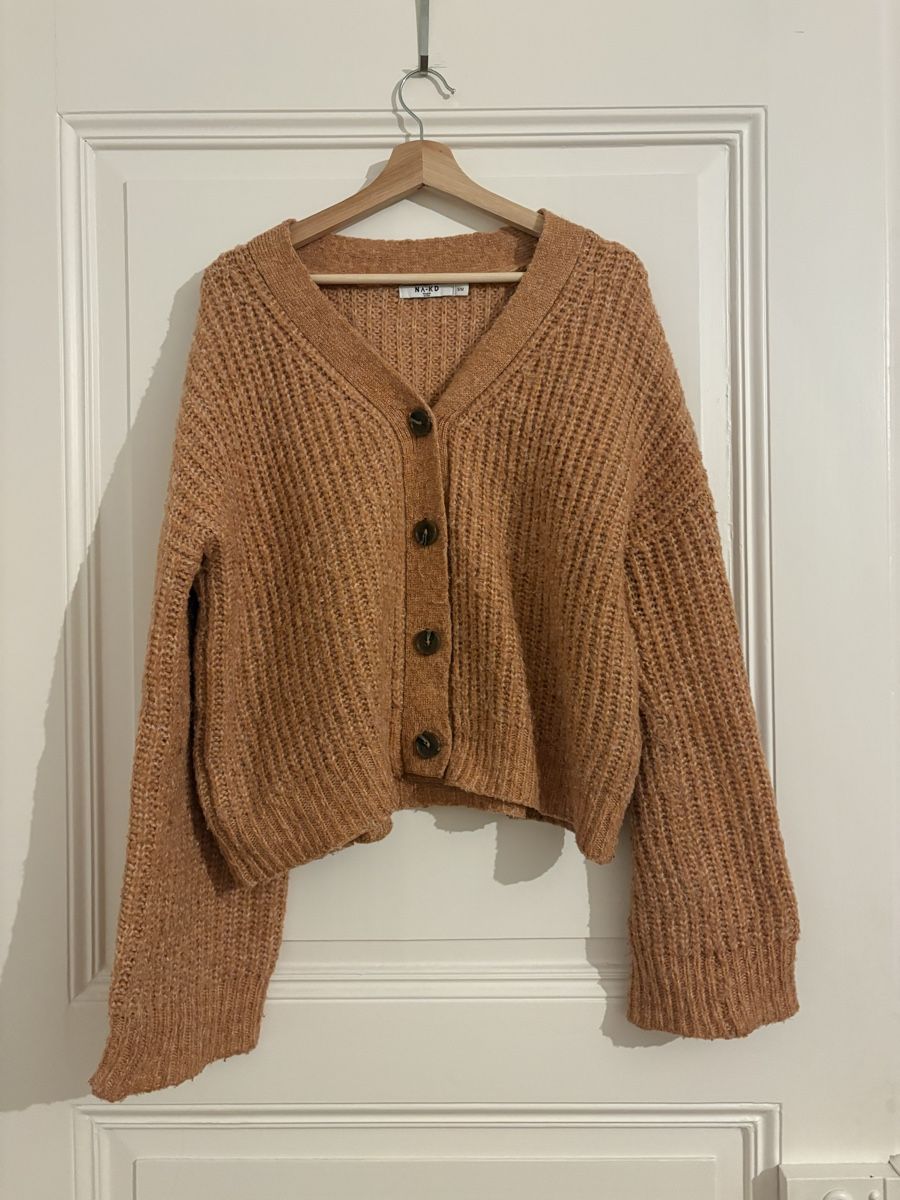 Na-kd Jacken: NA-KD Strickjacke braun/orange Grösse S/M  – Gebraucht aus Rüschlikon von rin_b6sg