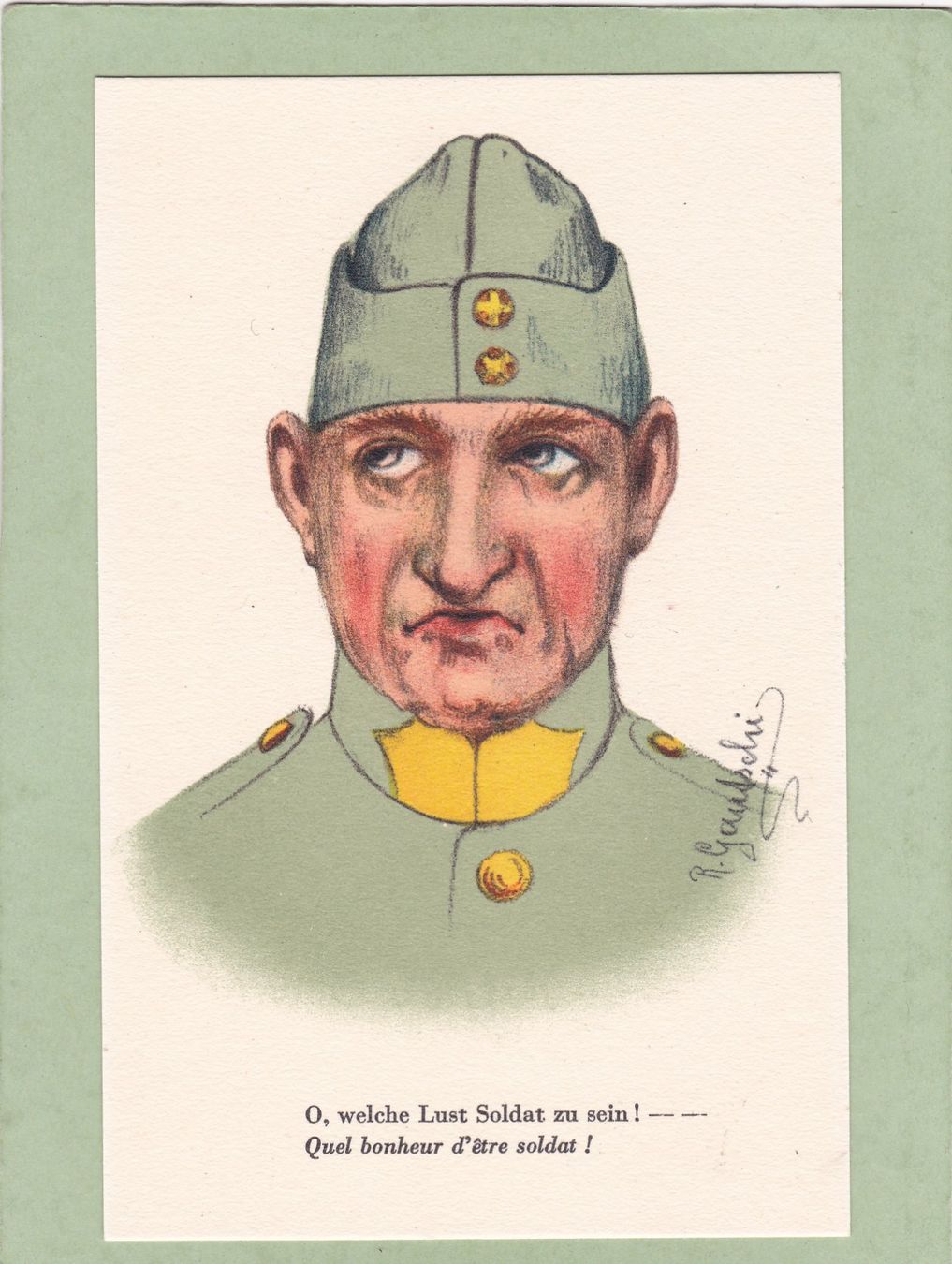 Cartoline postali: Kitsch Militär Humor – Usato da Herisau venduto da Lisegrat2008