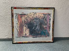 Bild mit Elefant - R. Knie Replikat