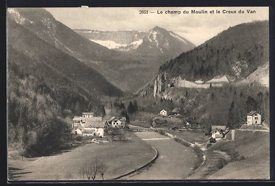 Cartoline postali: Le Champ du Moulin, Panorama avec le Cre – Usato da Berlin venduto da bartko-reher