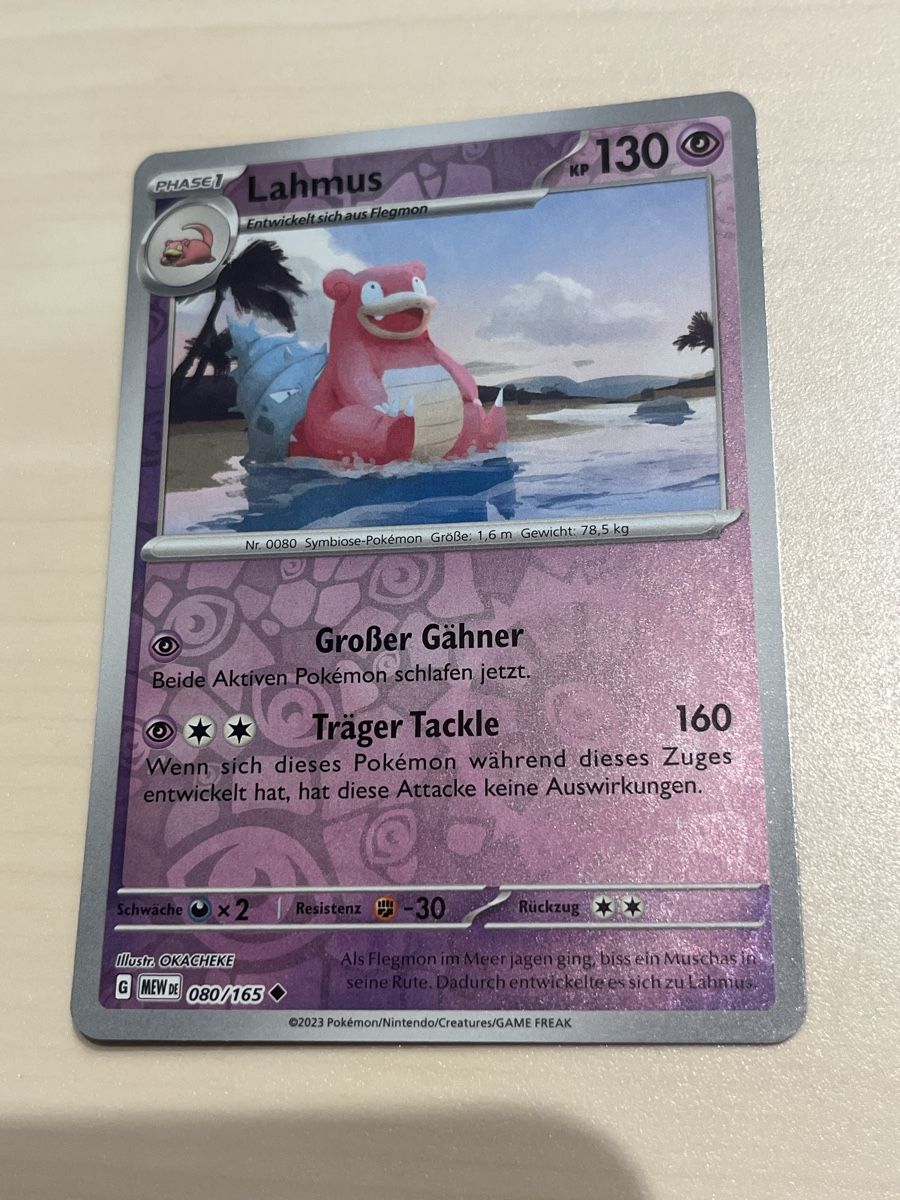 Pokémon Carte collezionabili: Lahmus MEW 080 Reverse Holo – Nuovo (secondo la descrizione) da Aarburg venduto da Barnetta07