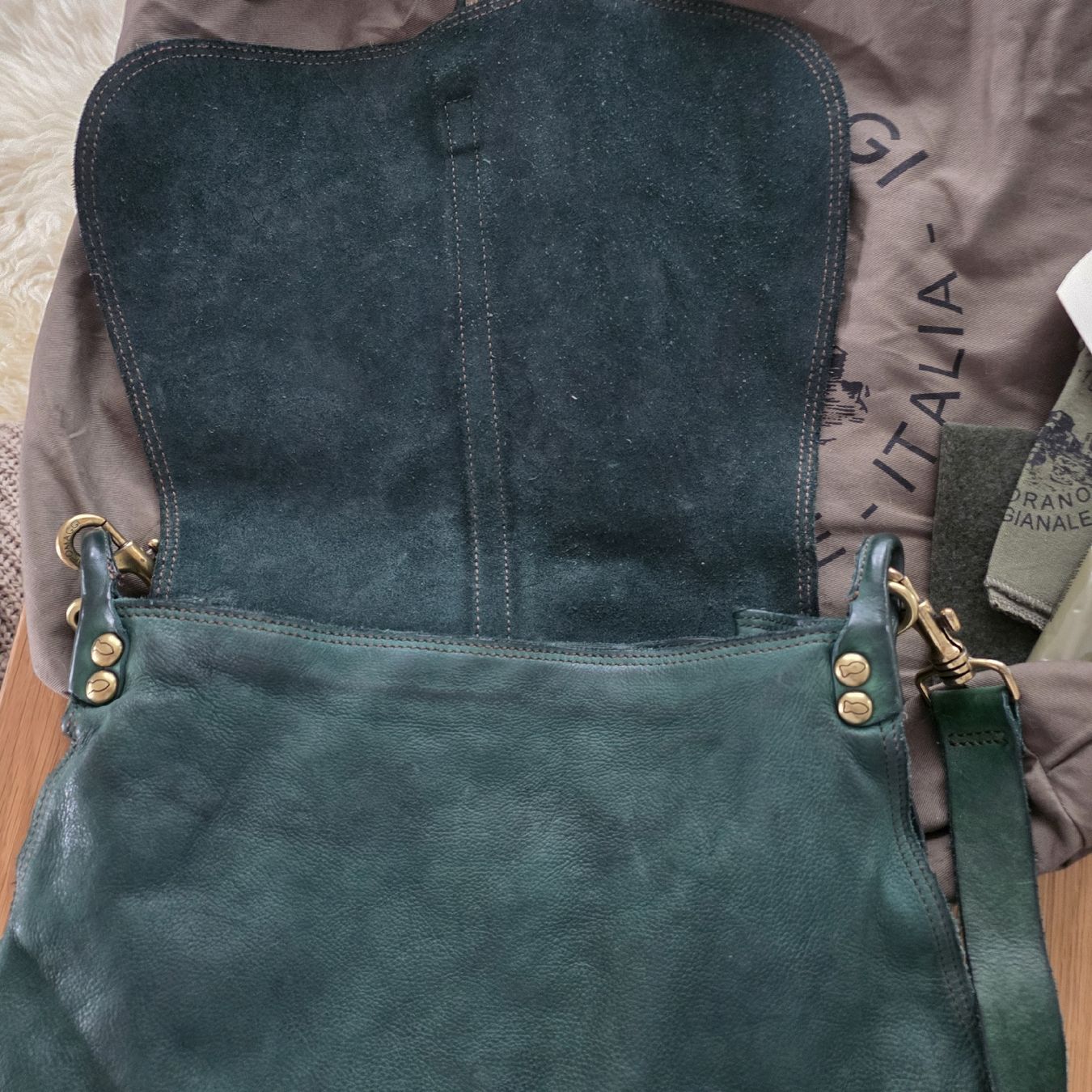 Campomaggi Borse da donna: wunderschöne grüne Ledertasche von Campomaggi  – Nuovo (secondo la descrizione) da Rickenbach b. Wil venduto da diepe 6