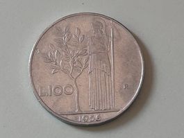 100 Lire "Minerva" della Repubblica Italiana, 1956