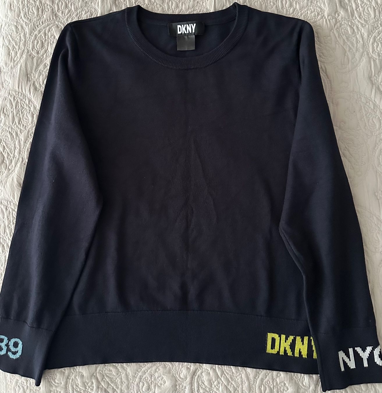 DKNY Maglioni & Felpe: DKNY Pullover Gr.L Cardigan Dunkelblau Damen Sweatshirt – Usato da Zürich venduto da dr.sisi