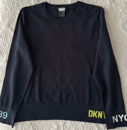 DKNY Pullover Gr.L Cardigan Dunkelblau Damen Sweatshirt