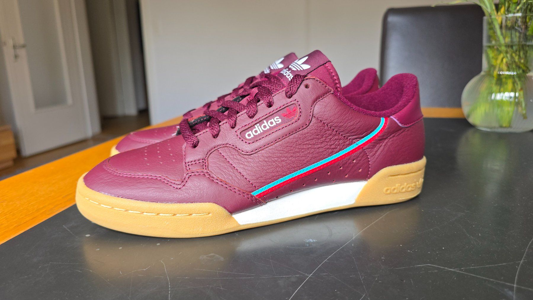 Adidas Scarpe da uomo: Adidas Continental 80 Maroon EU 41 1/3 – Nuovo (secondo la descrizione) da Wallisellen venduto da theblacksheep 5
