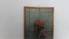 Schönes Blumenbild Handgemalt 