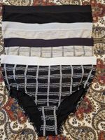 4 Slips in schwarz-grau