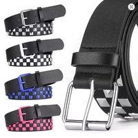 Gürtel mit Nieten Karomuster - Ceinture cloutés carreaux