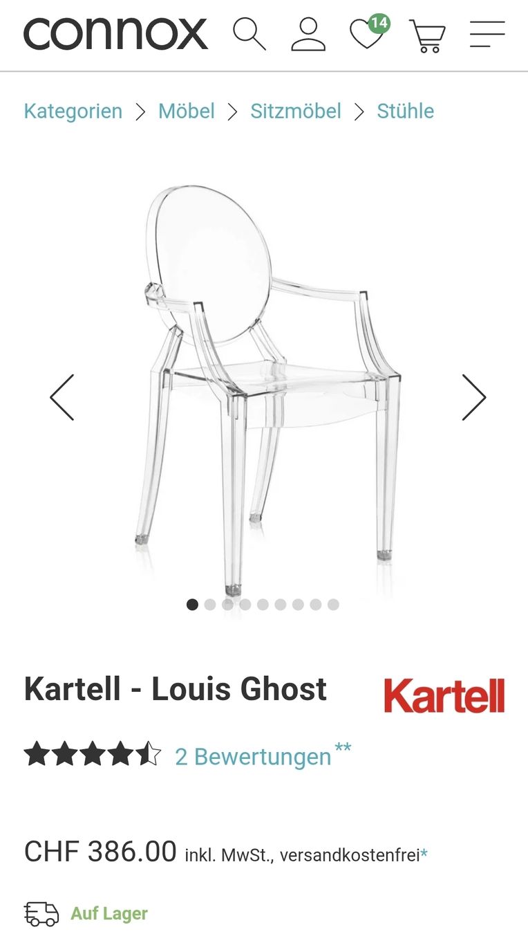 Kartell Chaises: Kartell - Louis Ghost chair – D'occasion à Zürich par lar_b5f9 3