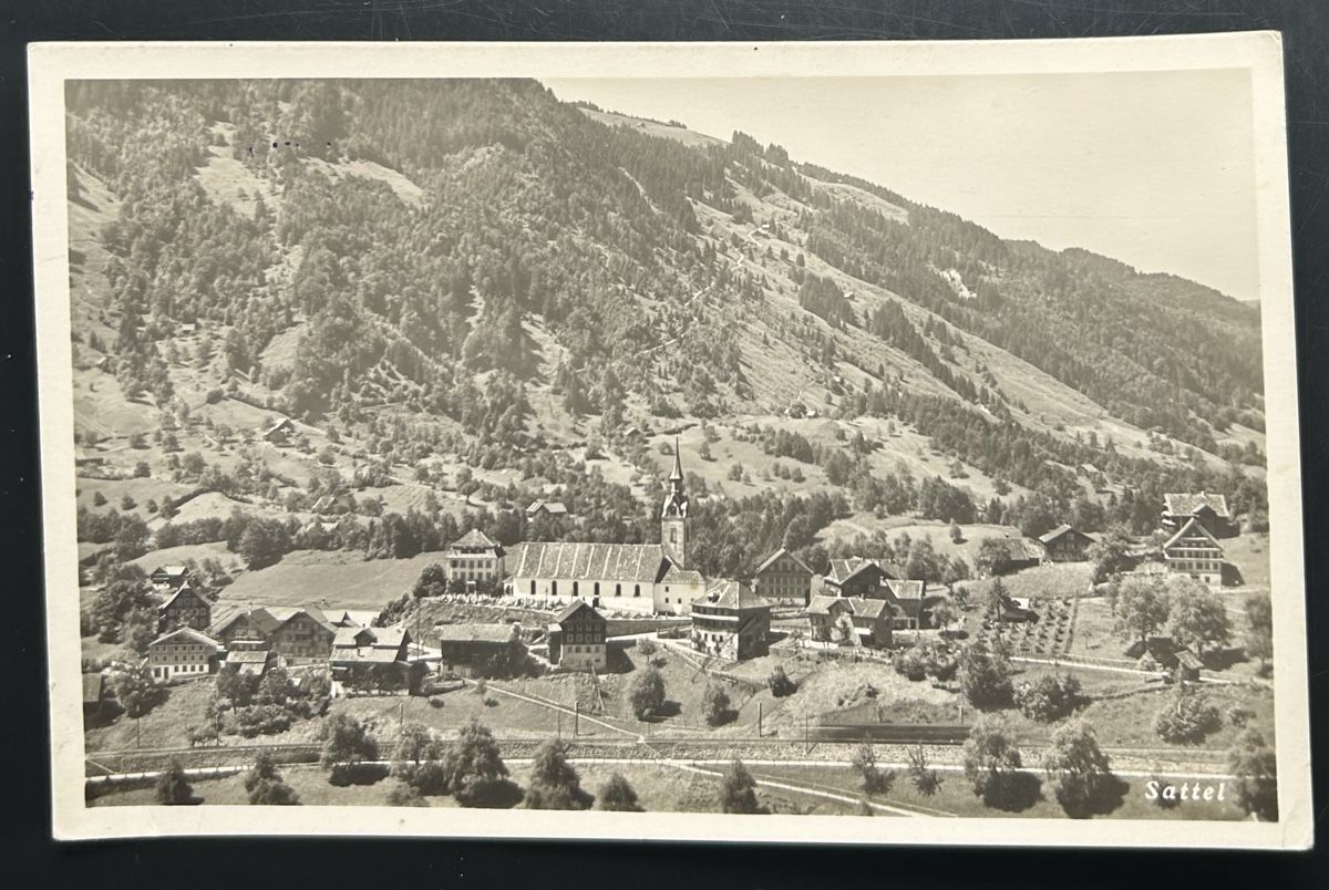 Cartoline postali: Fotokarte Sattel SZ  – Usato da Horw venduto da Tellbub