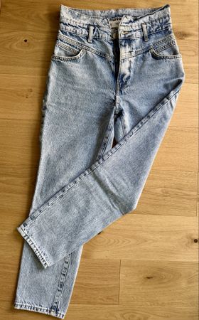 MNG Denim Jeans Gr. 34 – High Waist – Hellblau – Sehr guter 
