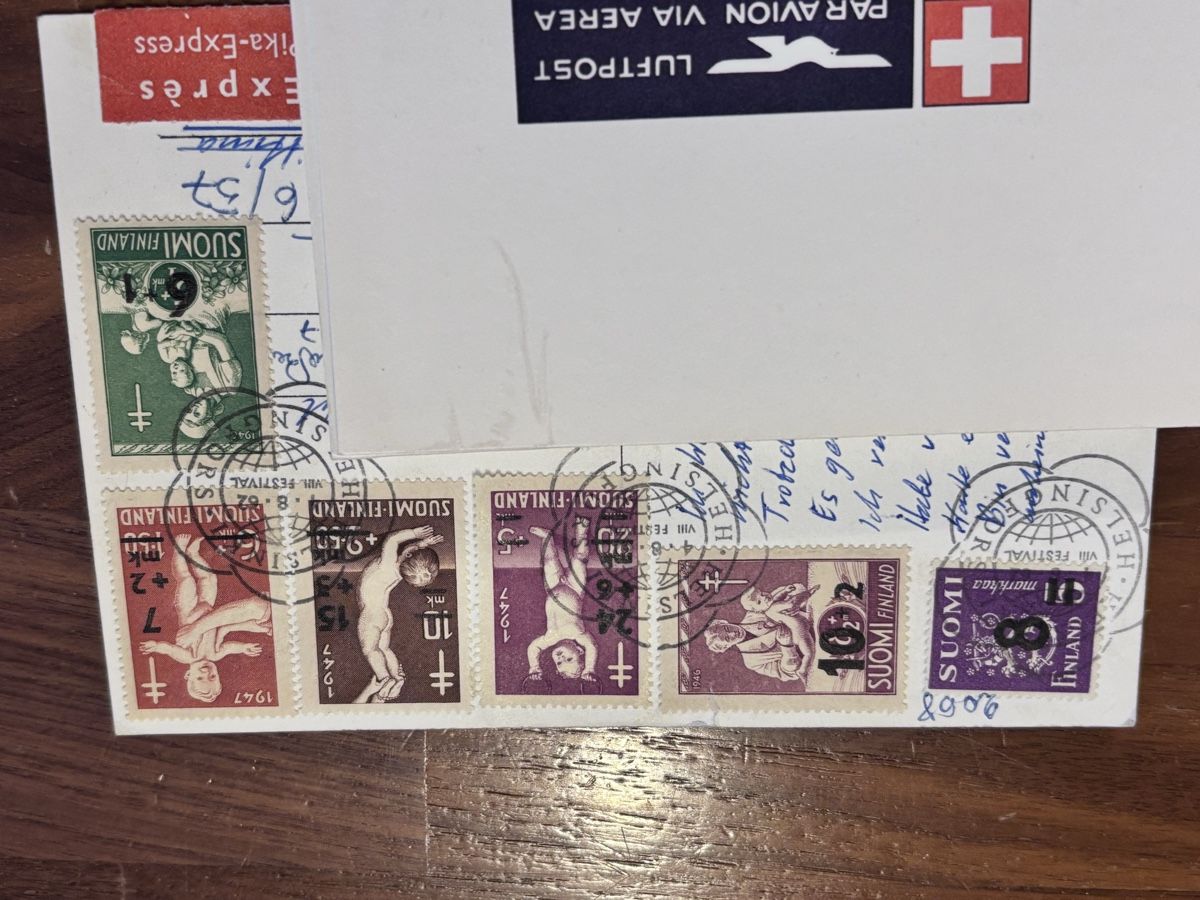 Cartoline postali: Finnland Briefmarken, Postkarte, Helsinki – Usato da Zürich venduto da engebrunau 1
