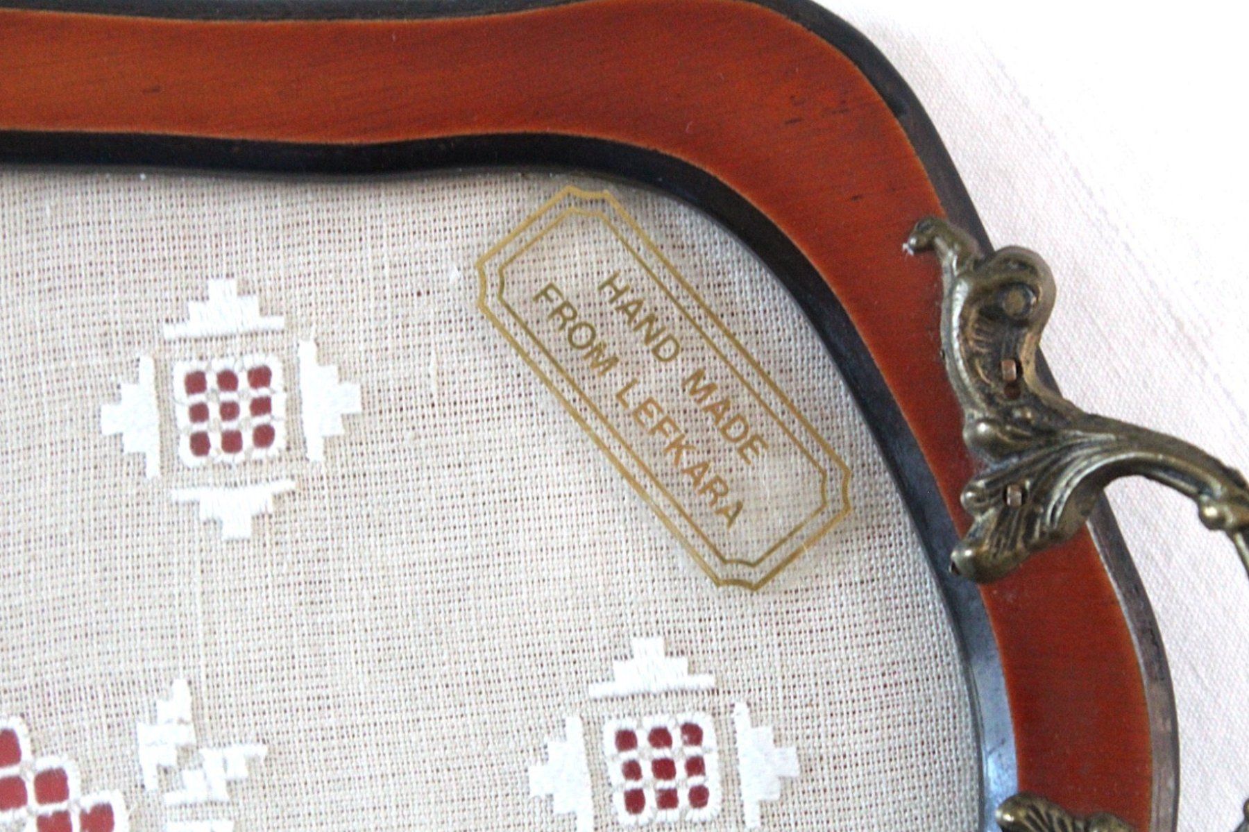 Piatti di portata: Vintage Handmade Serviertablett Lefkara -Zypern – Usato da Locarno venduto da fripui 1