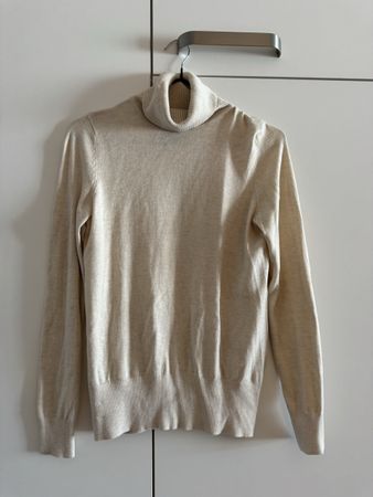 Beiger Rollkragen Pullover, Grösse M