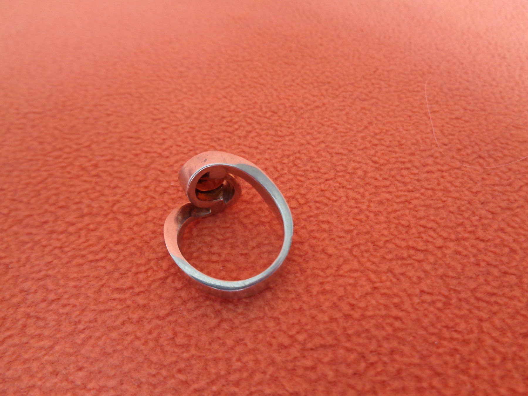 Anelli: Silberring mit orangefarb. Stein - Sterling Silber 925 Gr 50 – Nuovo (secondo la descrizione) da Chur venduto da omonia 7