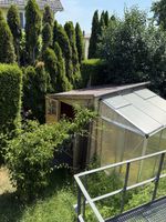 Gewächshaus mit angebautem Gartenhaus / Geräteschuppen 