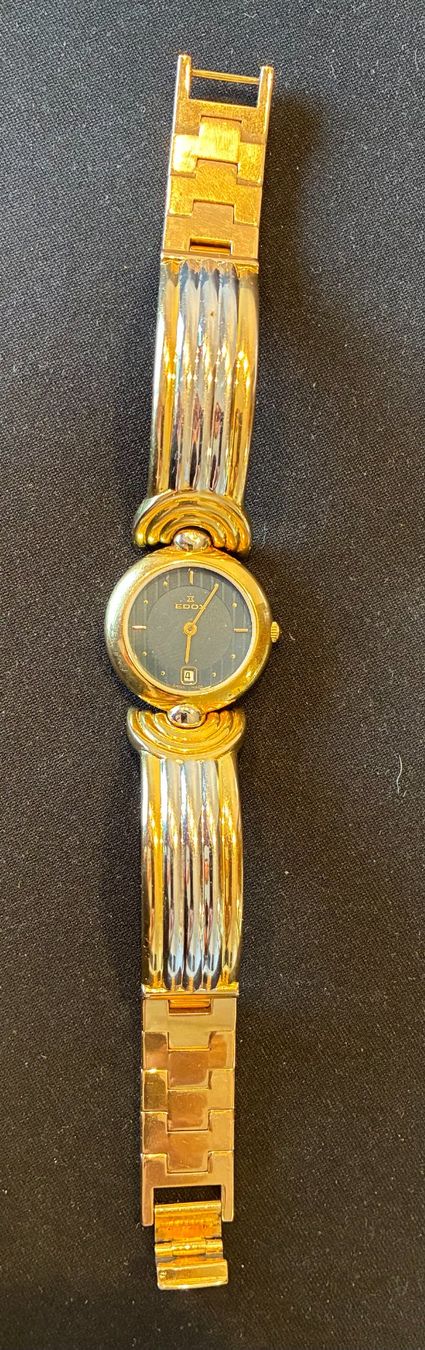 Edox Orologi: Edox Damenuhr Gold/Silber Kombination – Usato da Basel venduto da bas_z5bb