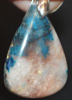 Anhänger L-3018 – Azurit Quarz Edelstein 30x22mm