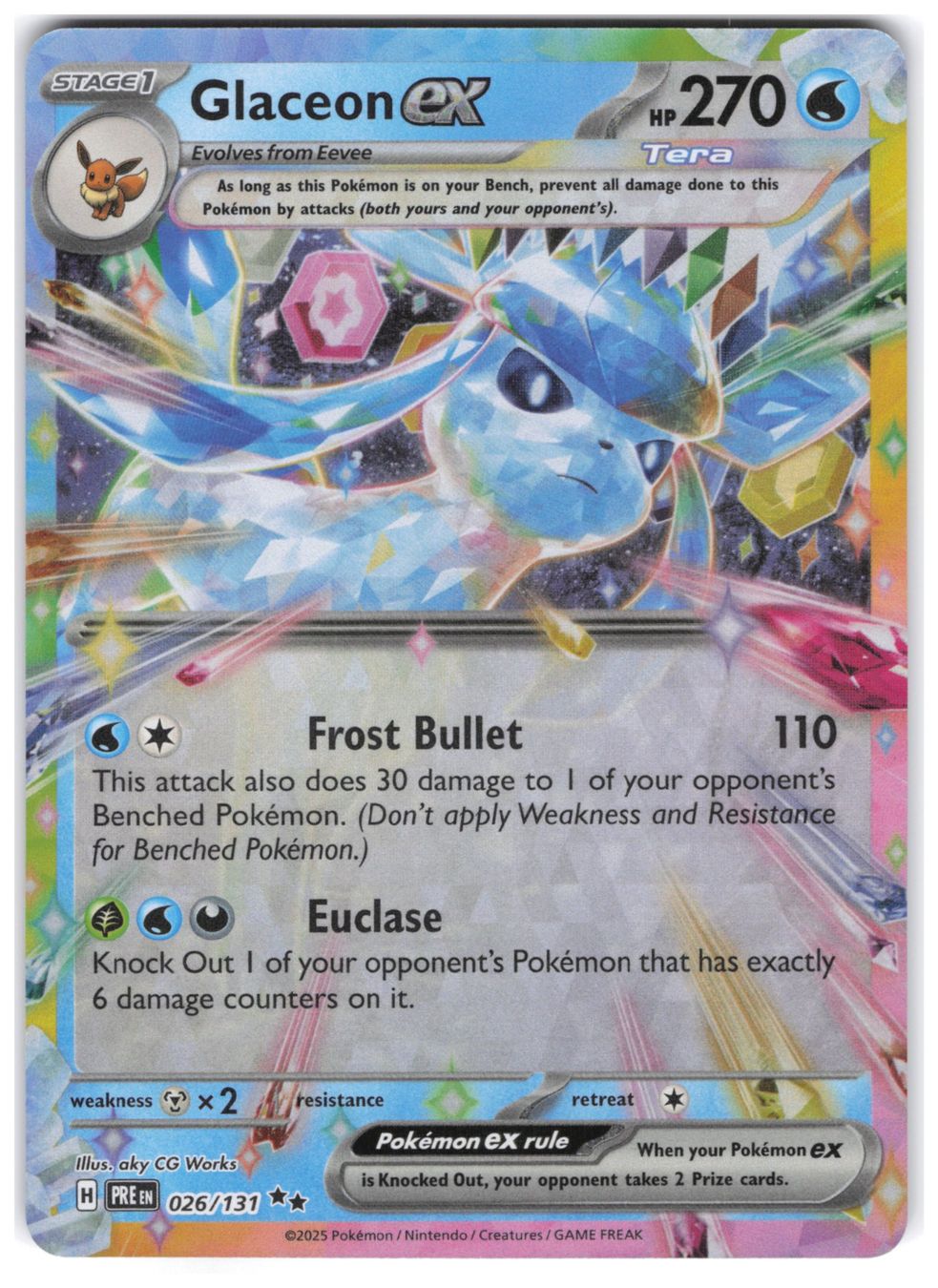 Pokémon Carte collezionabili: Glaceon EX / Glaziola EX / Prismatic Evolution / PRE 026 – Nuovo (secondo la descrizione) da Arni AG venduto da PokemonCardsStore