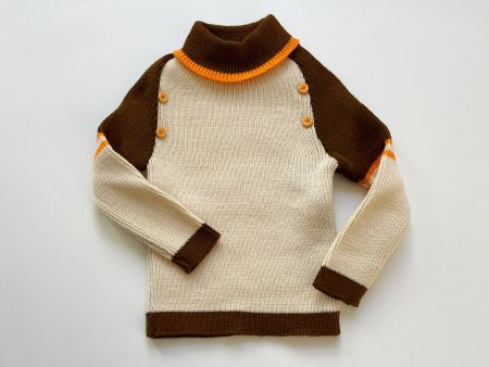 Kinderpulli Buben Mädchen Rollkragen ca. 1 Jahr VINTAGE 70s