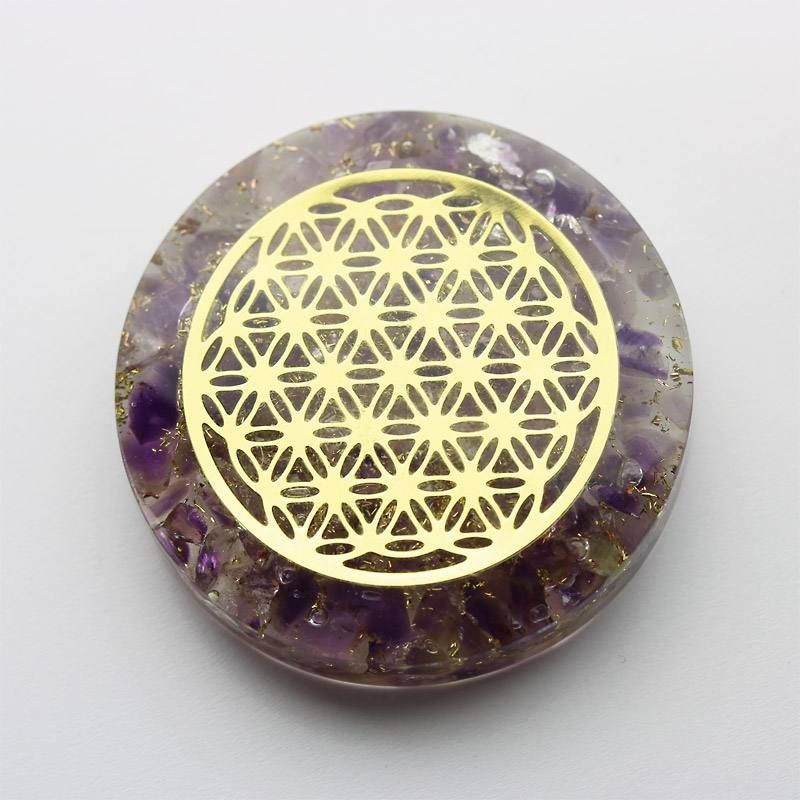 Minerali & Pietre curative: Orgon-Taler - Amethyst – Nuovo e nell'imballaggio originale da Mauren venduto da Yeelen