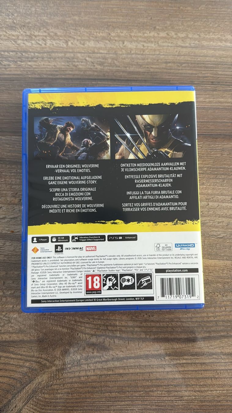 Sony Giochi: wolverine ps5 – Usato da Kloten venduto da Schweizkloten 1