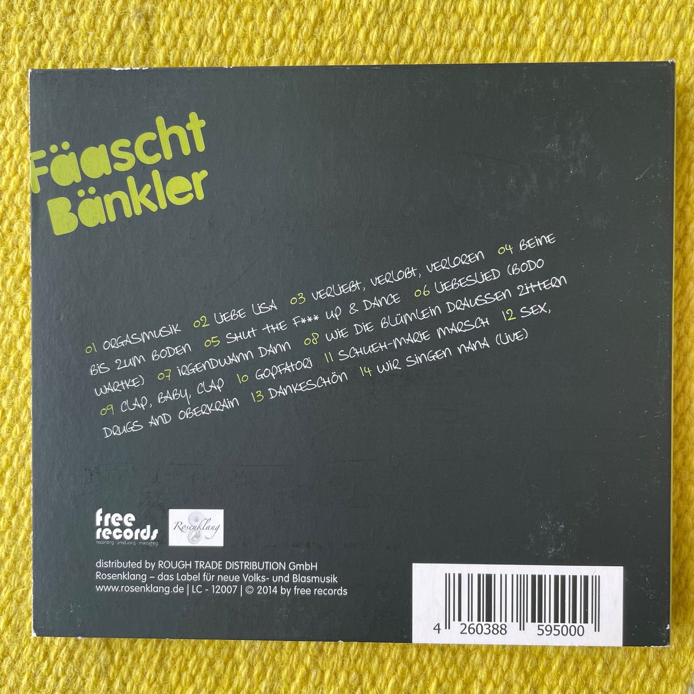 CD: FÄASCHT BÄNKLER-ORGASMUSIK (DIGIPACK) – Usato da Rorschacherberg venduto da CD-Roli 1