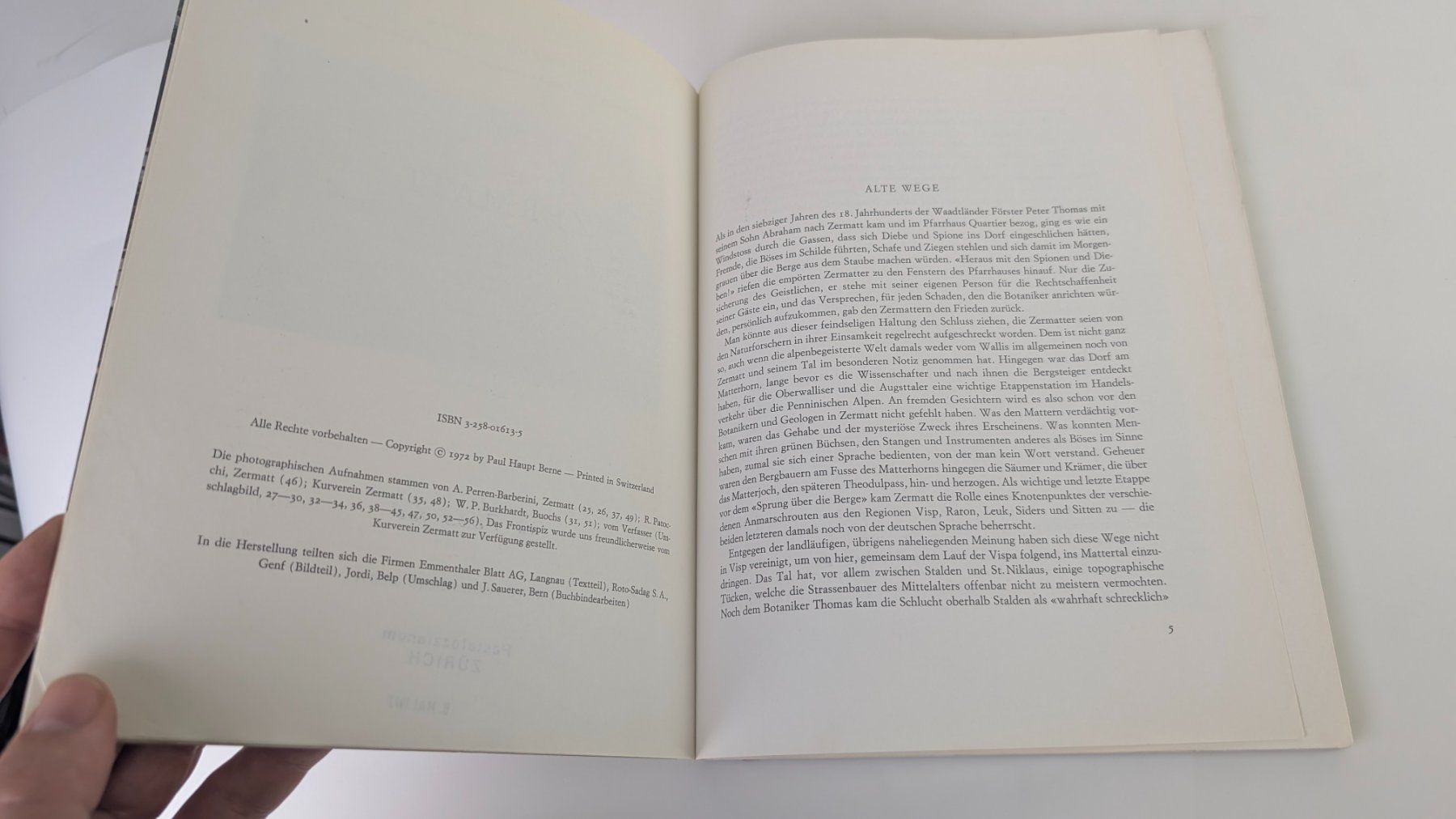 Libri: Schweizer Heimatbücher: Zermatt 1972 – Usato da Zürich venduto da axolottchen 7