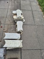 20 Stück Rasenkantenplatren Granit 25x10x2.5