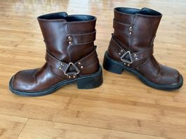 Damen Bikerboots braun Grösse 36