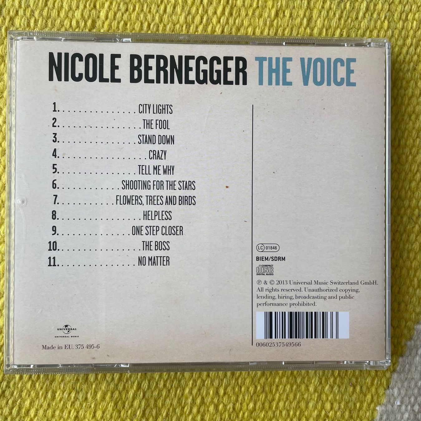 CD: NICOLE BERNEGGER-THE VOICE – Usato da Rorschacherberg venduto da CD-Roli 1