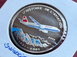 Republik Kongo 500 Francs 2002 pp Swiss Air letzter Flug