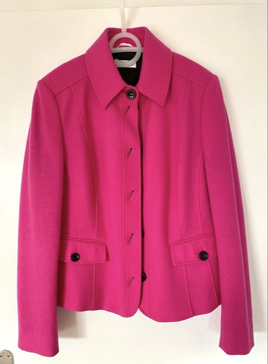 Jacken: Pink Woll Jacke Gr. 42 - Stylisch für den Frühling! – Gebraucht aus Metzerlen von sport001