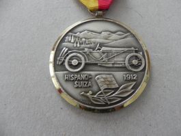 Medaille Auto Oldtimer Hispano Suiza Hergestellt Jahr 1984