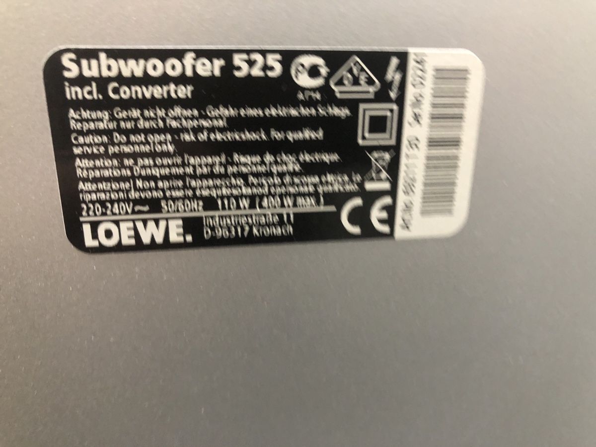 Loewe Casse acustiche: Subwoofer Loewe 525 – Usato da Biel-Bienne venduto da alos07 2