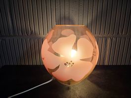 Ikea 1990 Knubbig Kirschblüten Lampe Glaslampe Tischleuchte