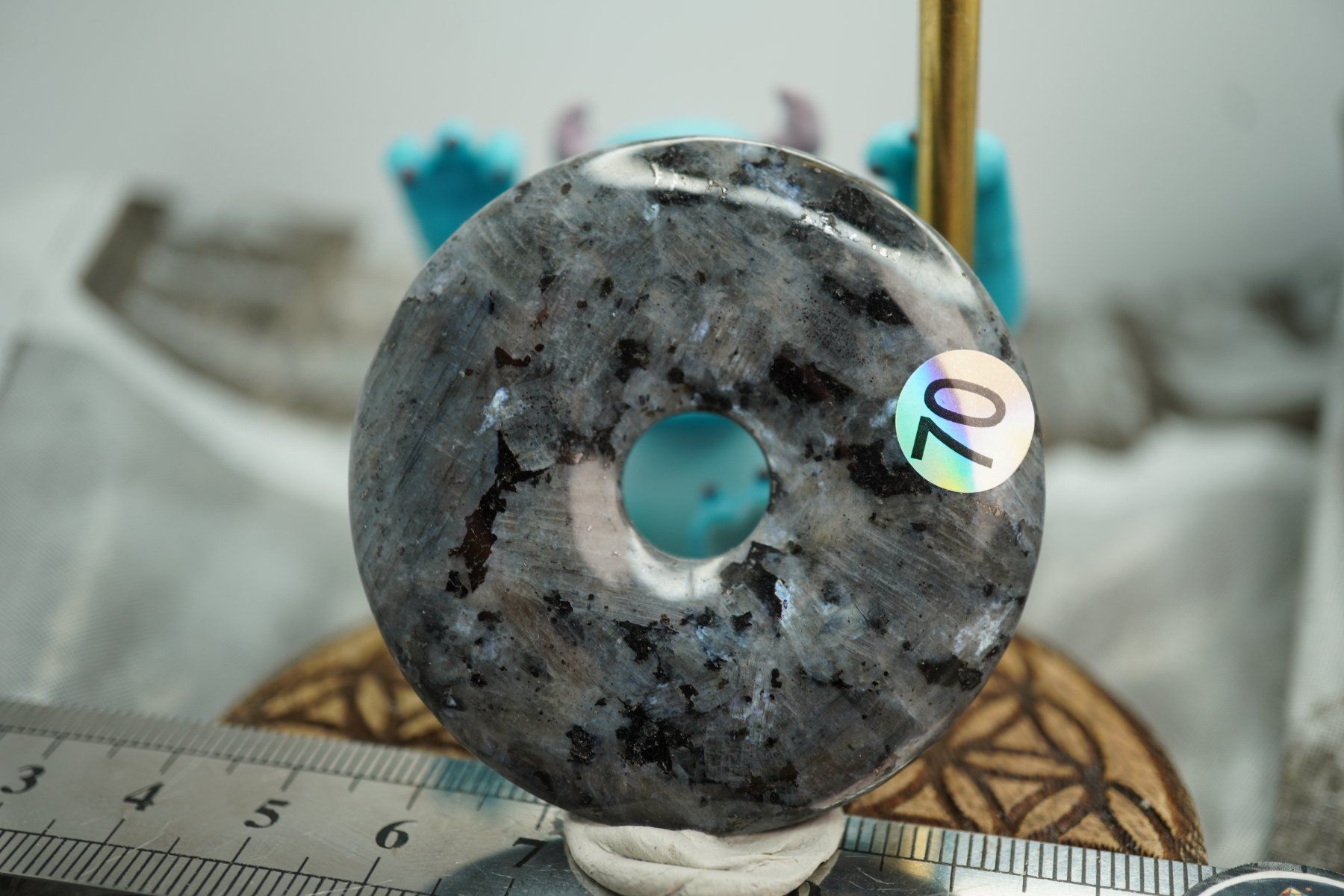 Minerali & Pietre curative: Lavrakit  Pi Scheibe  ca 50mm   ab  1.-     Räumung – Nuovo e nell'imballaggio originale da Eschenbach SG venduto da topstone 5