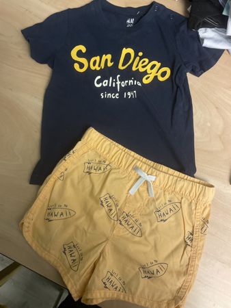 H&M Sommer Set, Gr. 86, T-Shirt & Shorts, Top Zustand!