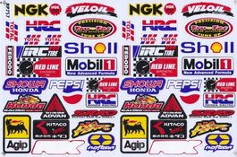 Sponsoren Logo Aufkleber Sticker 1Bogen 27x18cm Tuning ST382