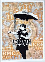 Death NYC Ltd Ed Pop Art Druck " Hermes Banksy Nola Girl