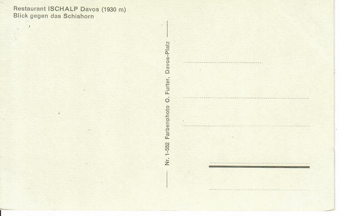 Cartoline postali: Restaurant Ischalp Davos – Usato da Hochdorf venduto da Ziegel-16 1