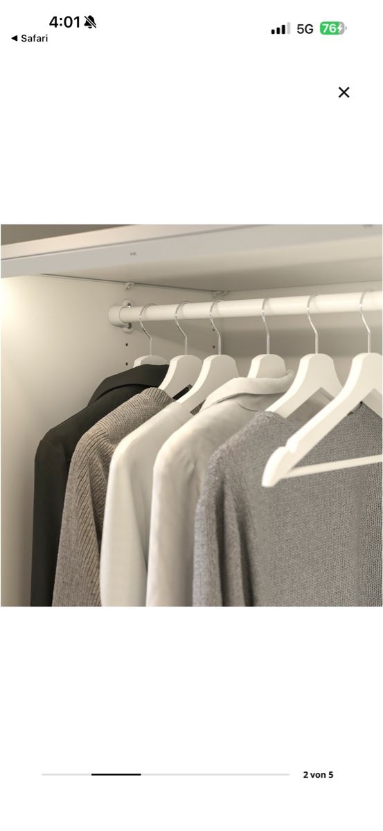 Porte manteau: KOMPLEMENT Clothes Rail White 100 cm New – Neuf avec emballage d'origine à Adlikon b.Regensdf par sxmx13
