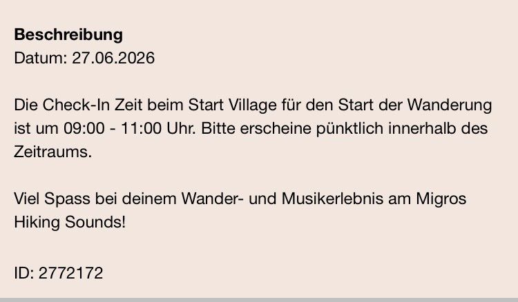 Biglietti: 2 Tickets Hiking Sounds Stoos 27.06.26 – Usato da Schattdorf venduto da Adbrand 2