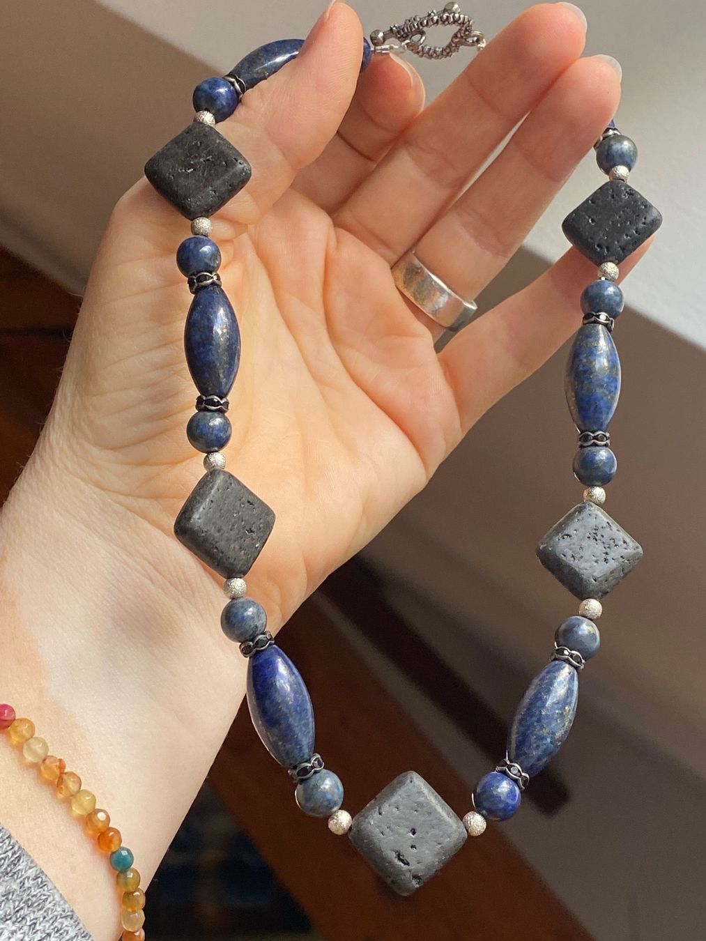 Catenine: Lapislazuli, Lava Stein Kette NEU – Nuovo e nell'imballaggio originale da Basel venduto da Chili007 4