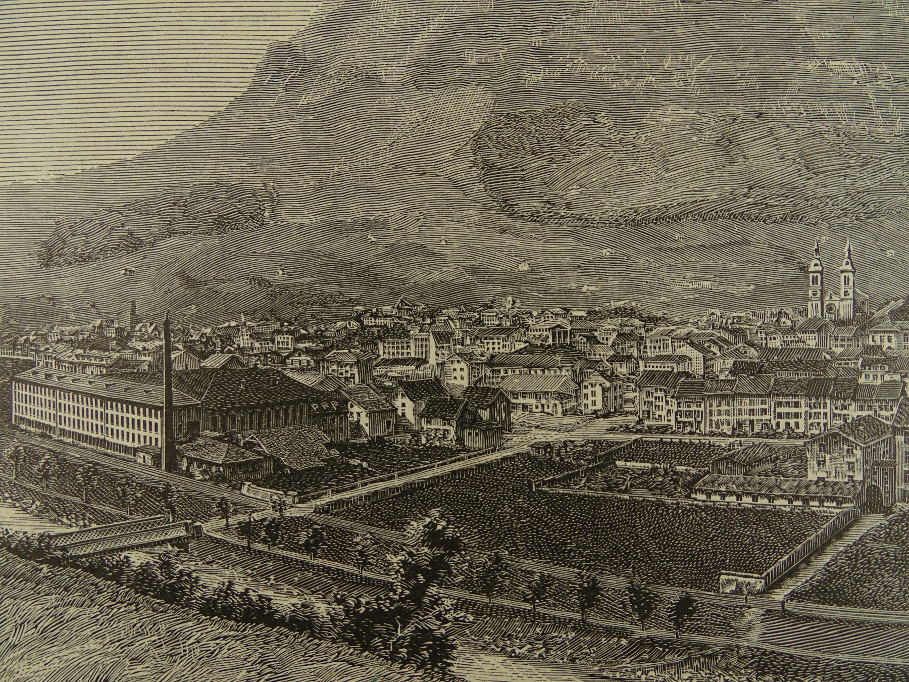 Incisioni: DAS NEUE GLARUS, HOLZSTICH 1883 – Usato da Grüningen venduto da Kartensammler 3