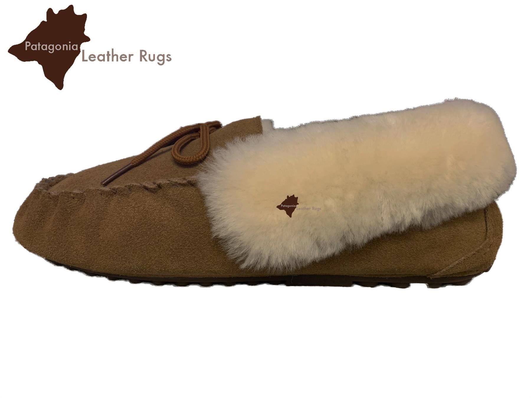 Scarpe da donna: Mit Lammfell gefütterte Leder-Mokassins – Nuovo e nell'imballaggio originale da Arbedo venduto da patagonialeatherrugs 2